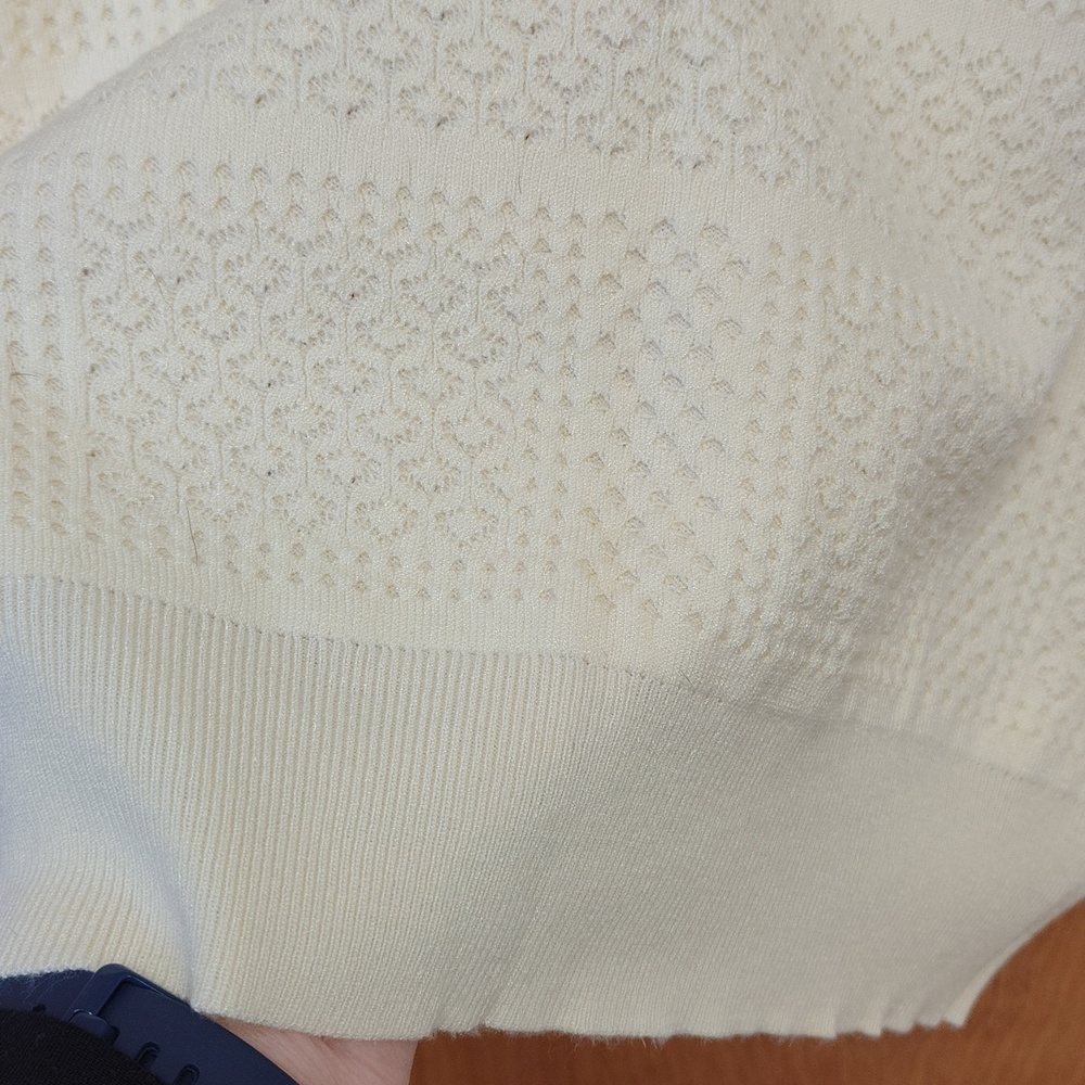 Truth Ivory Knit Short Sleeve Sweater Top - Picture 6 of 11